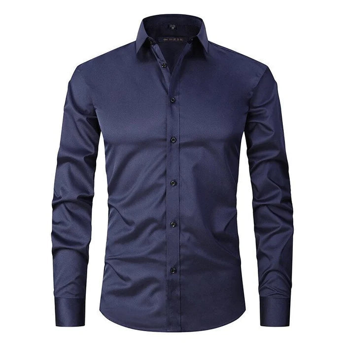 Men's Slim Fit Stretch Dress Shirt | Ka-mostore