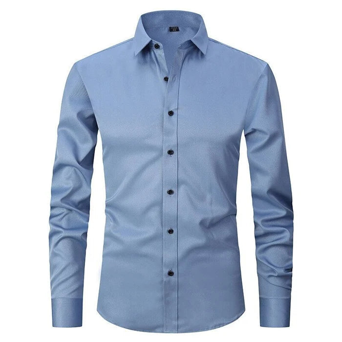 Men's Slim Fit Stretch Dress Shirt | Ka-mostore