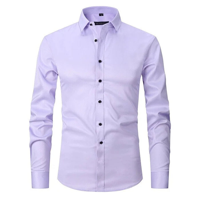 Men's Slim Fit Stretch Dress Shirt | Ka-mostore