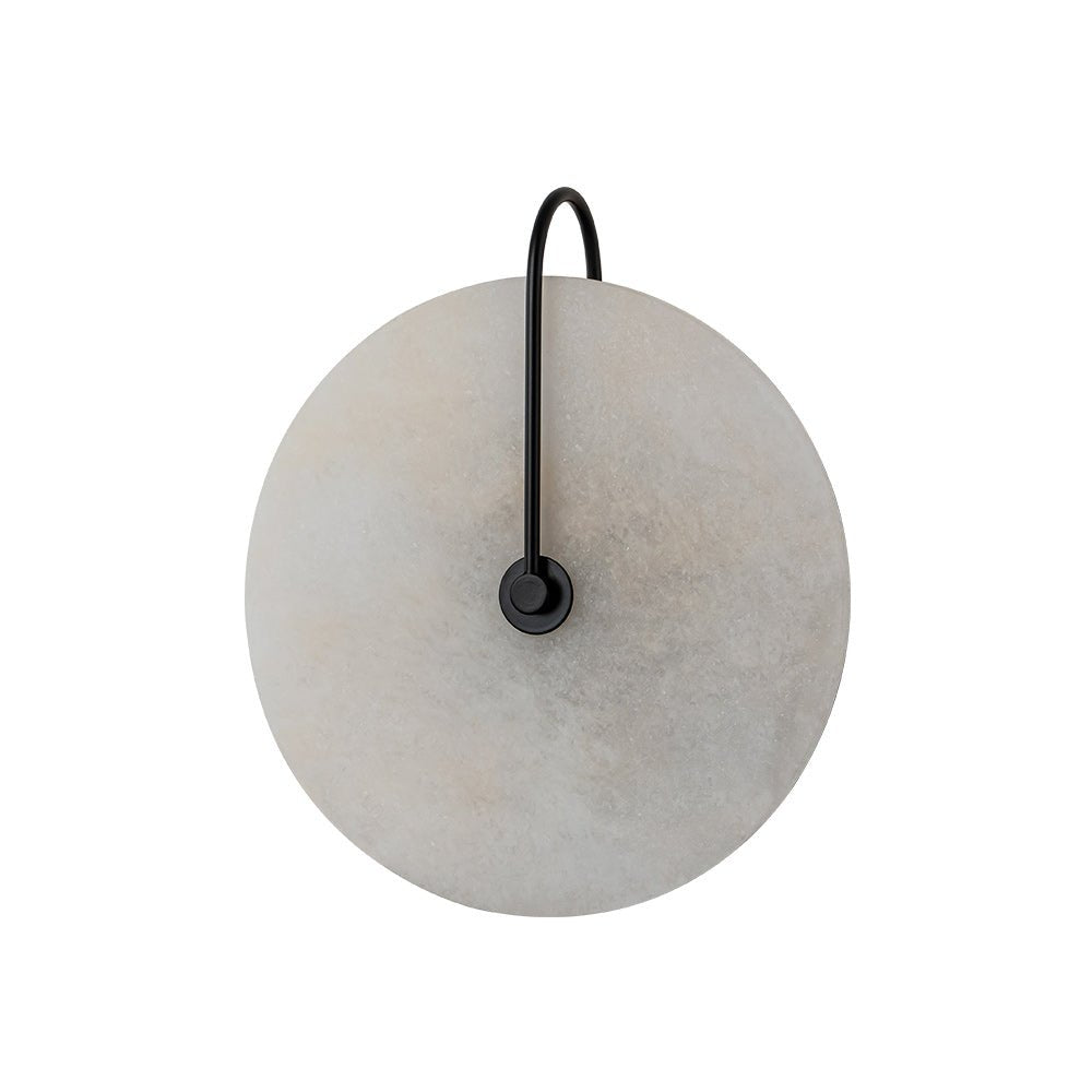 Rund væglampe i marmor med LED 5 W, sort og hvid, til soveværelse, entré og stue, mid-century-stil