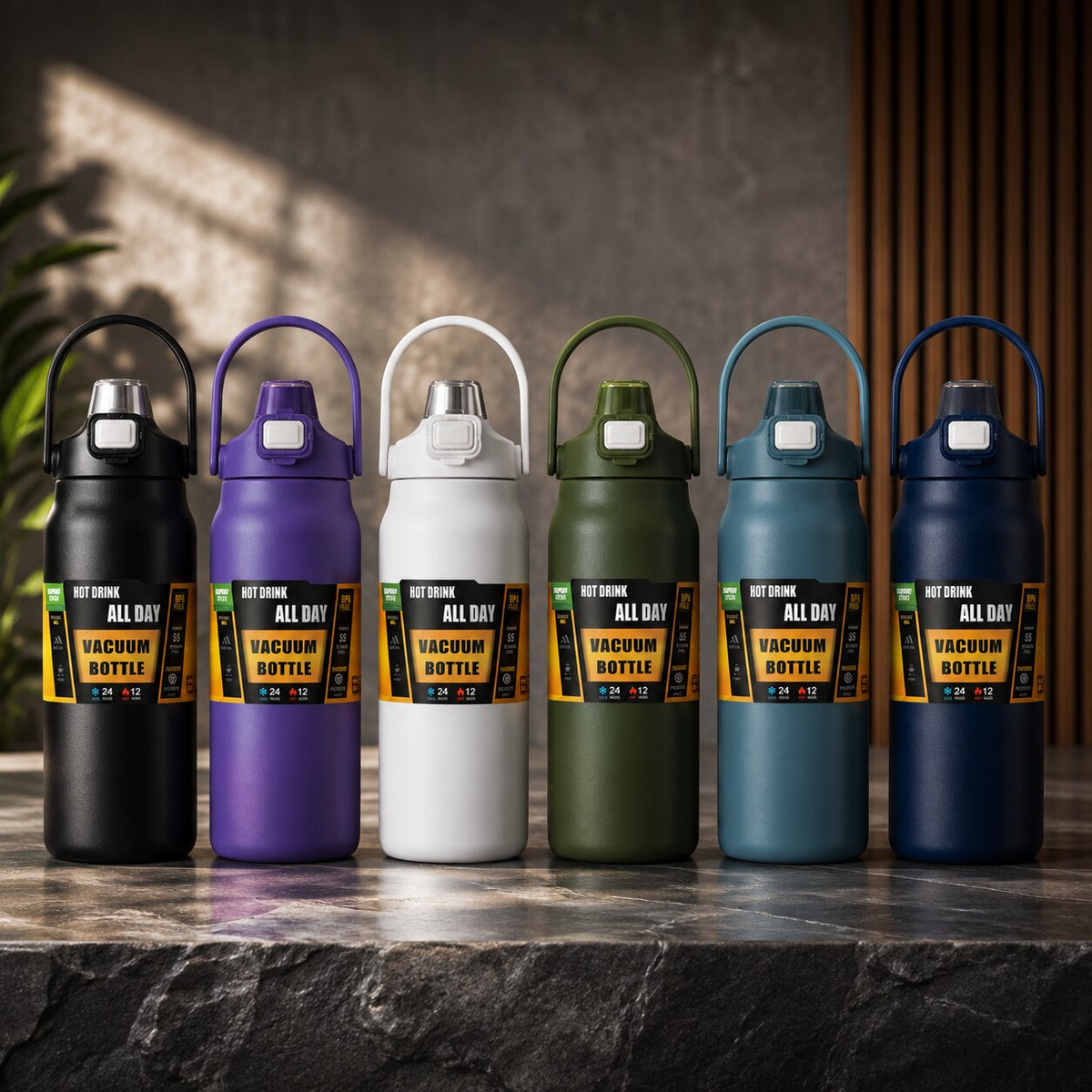 Frostquell Insulated Stainless Steel Water Bottle — Integrated Straw
