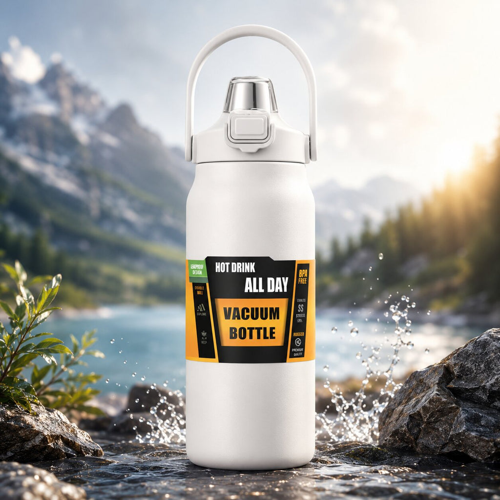 Frostquell Insulated Stainless Steel Water Bottle — Integrated Straw