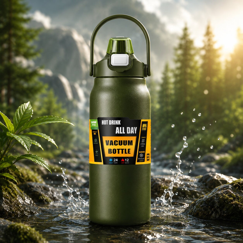 Frostquell Insulated Stainless Steel Water Bottle — Integrated Straw