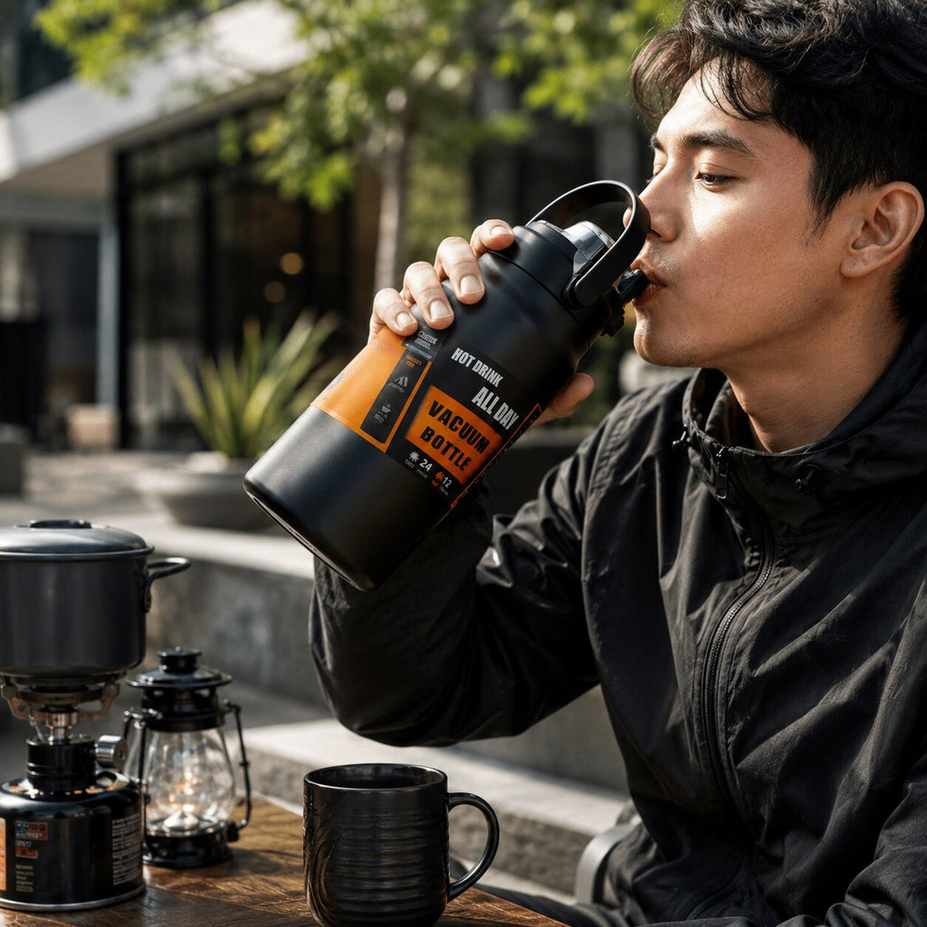 Frostquell Insulated Stainless Steel Water Bottle — Integrated Straw