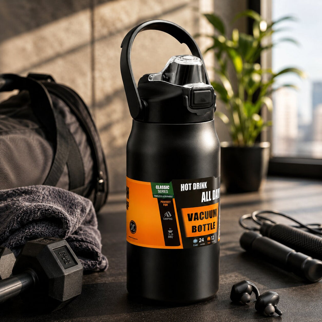 Frostquell Insulated Stainless Steel Water Bottle — Integrated Straw