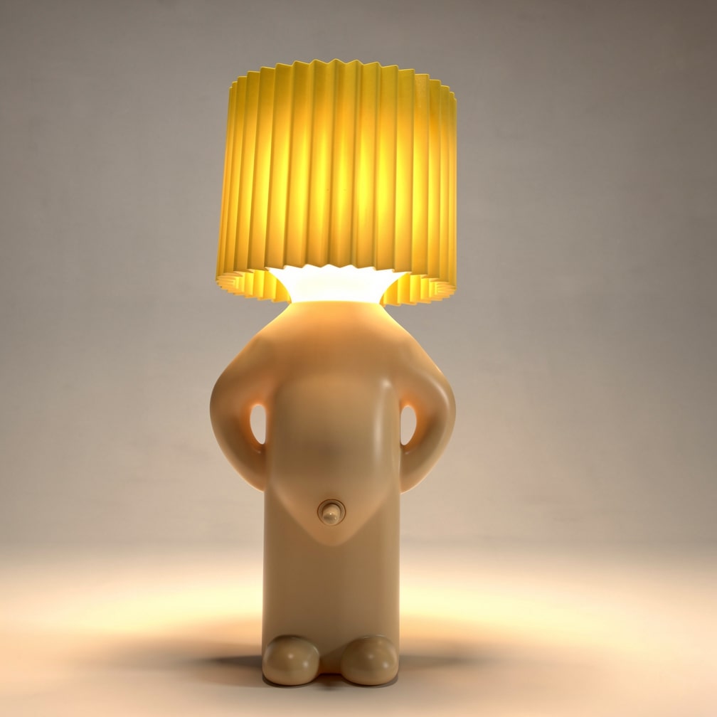 Lámpara de mesa LED divertida PeekaLume - luz humorística para la mesita de noche y el escritorio