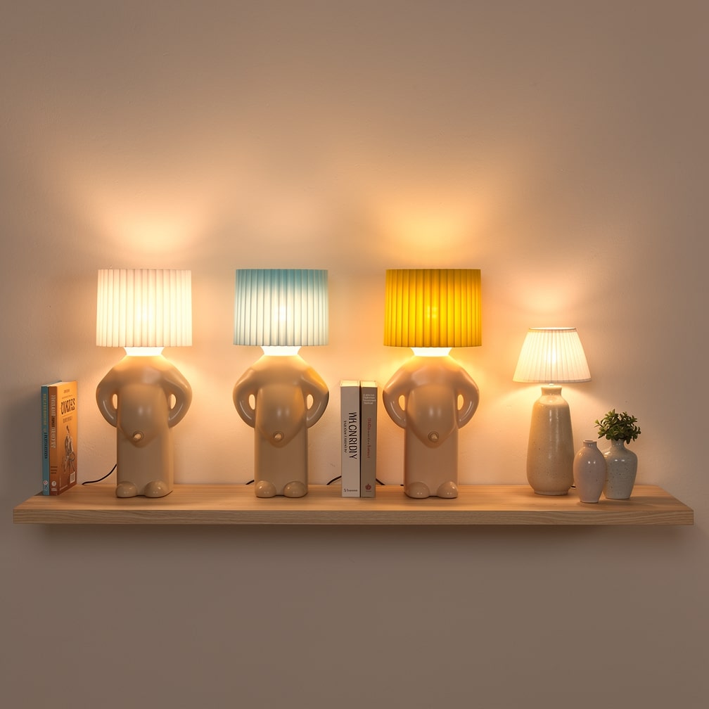 Lámpara de mesa LED divertida PeekaLume - luz humorística para la mesita de noche y el escritorio