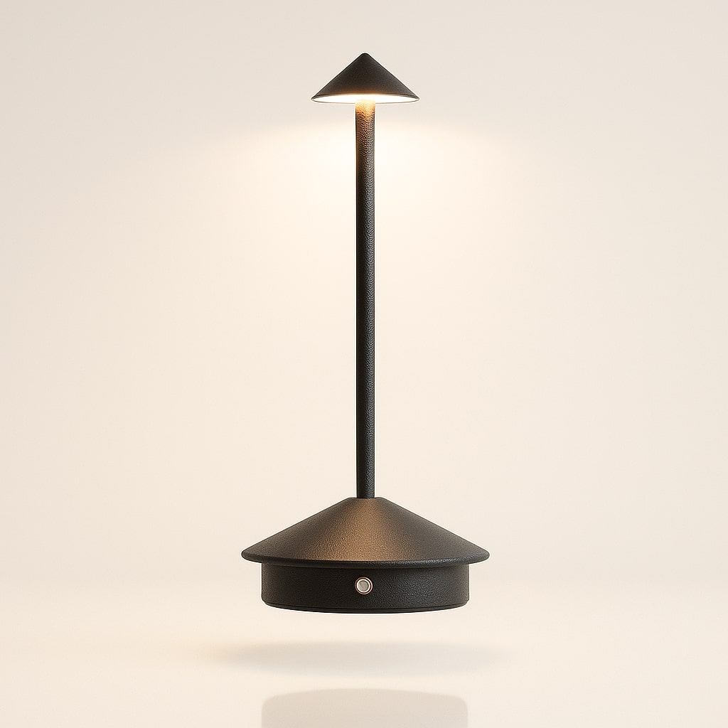Lampada da tavolo senza fili Lunelle — Luce calda a batteria con controllo touch
