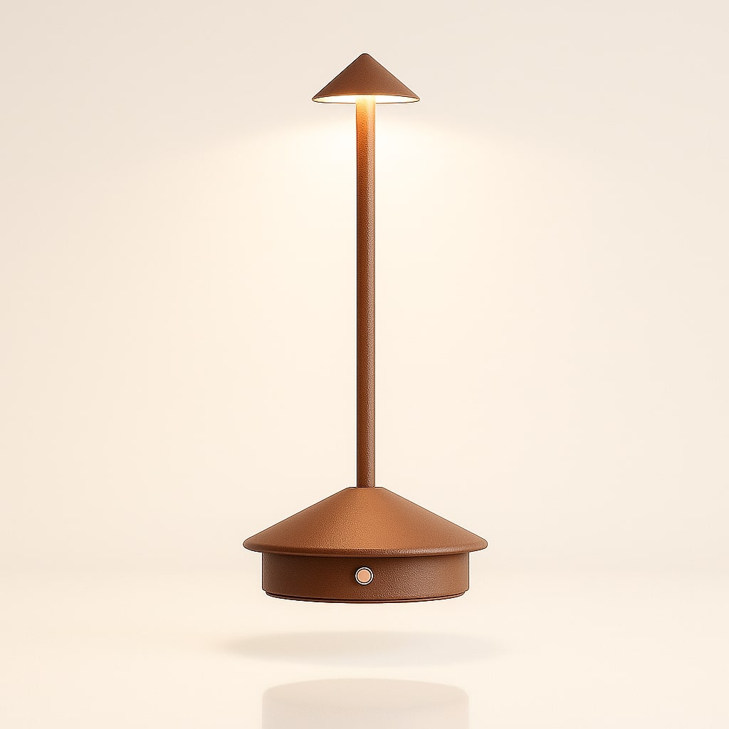Lampada da tavolo senza fili Lunelle — Luce calda a batteria con controllo touch