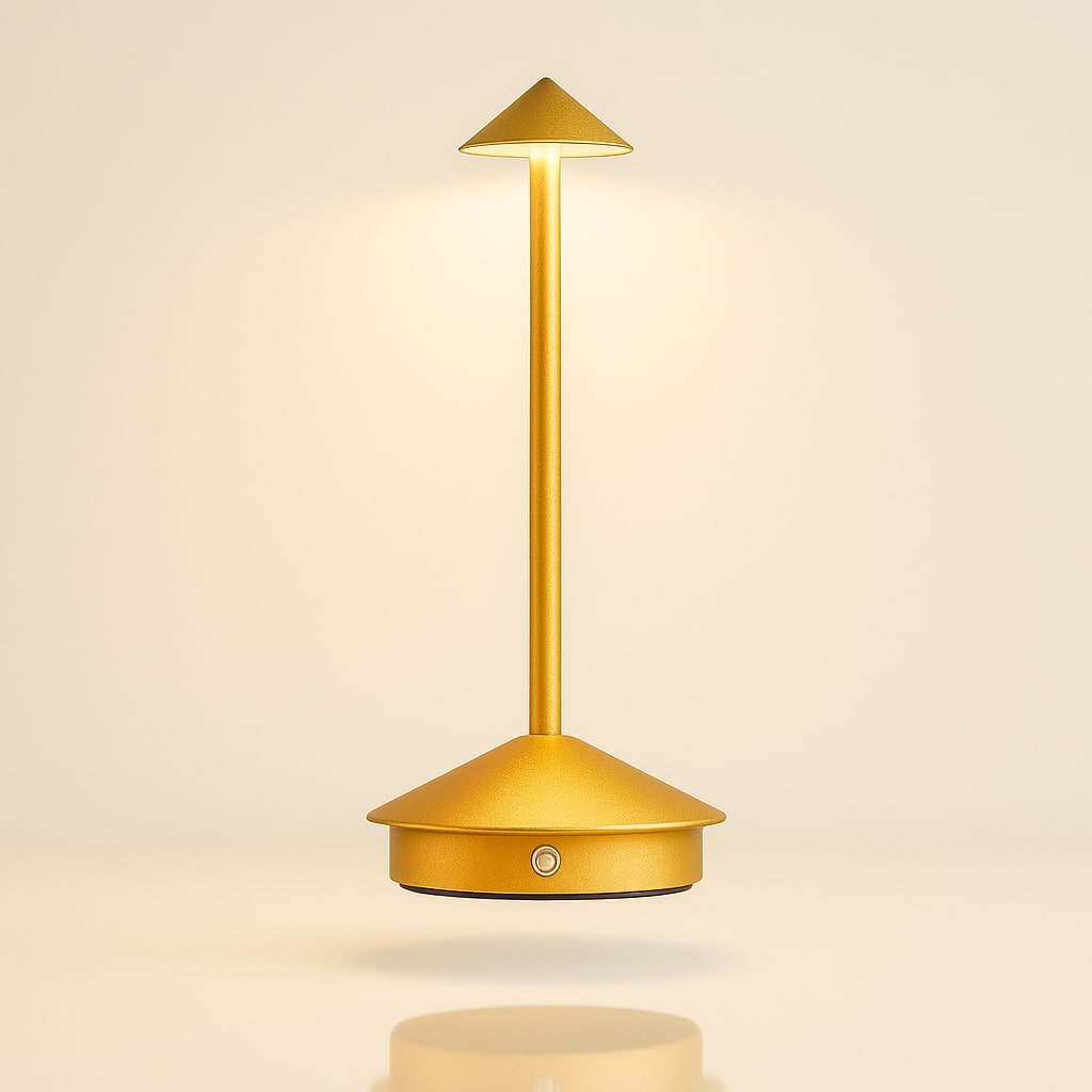 Lampada da tavolo senza fili Lunelle — Luce calda a batteria con controllo touch