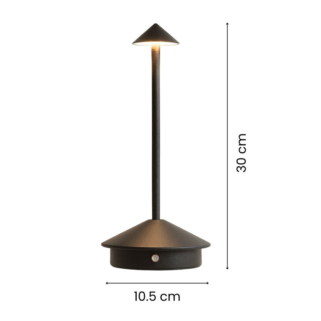 Lampada da tavolo senza fili Lunelle — Luce calda a batteria con controllo touch