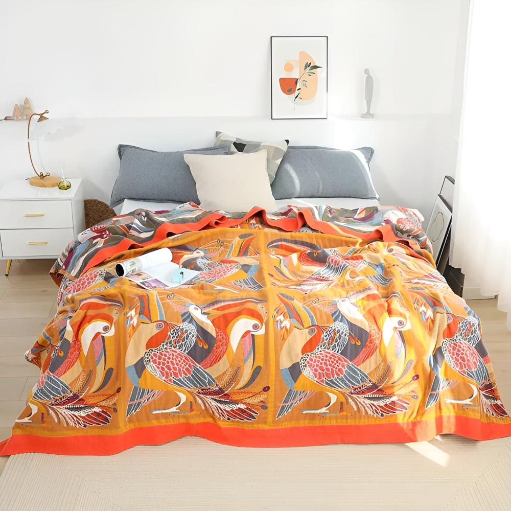 Toucan Bird Cotton Throw | Ka-mostore