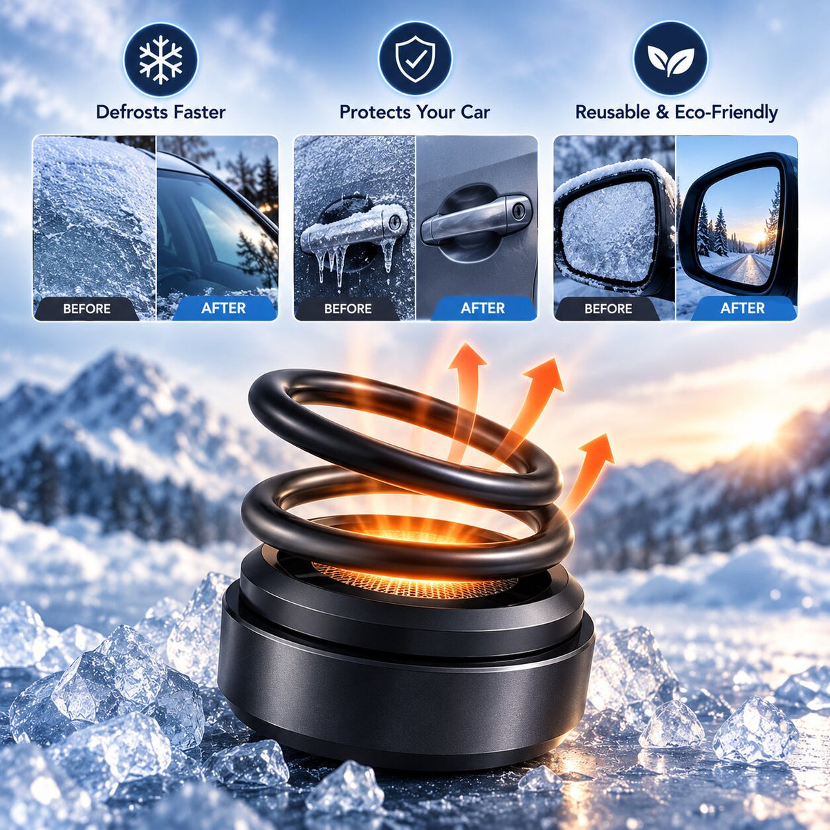 KinetiWarm Portable Solar-Powered Molecular Heater — Electricity-Free Heating