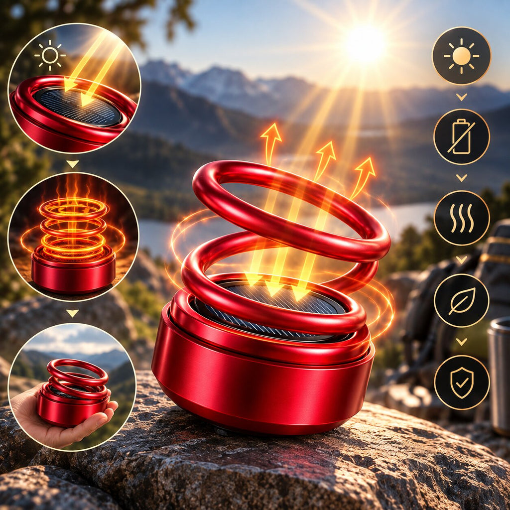 KinetiWarm Portable Solar-Powered Molecular Heater — Electricity-Free Heating
