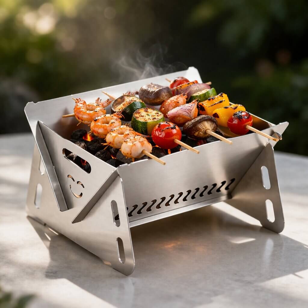 Grillstahl Barbecue portatile compatto a carbonella