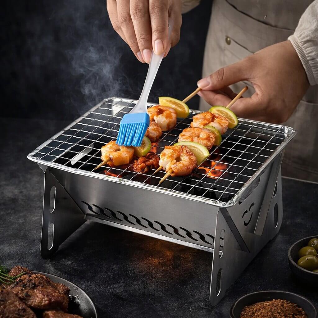 Grillstahl Barbecue portatile compatto a carbonella
