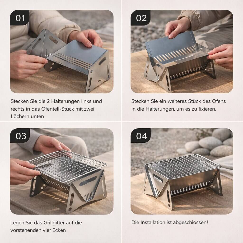 Grillstahl Barbecue portatile compatto a carbonella