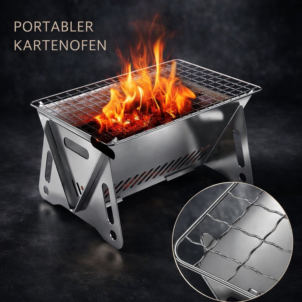Grillstahl Barbecue portatile compatto a carbonella