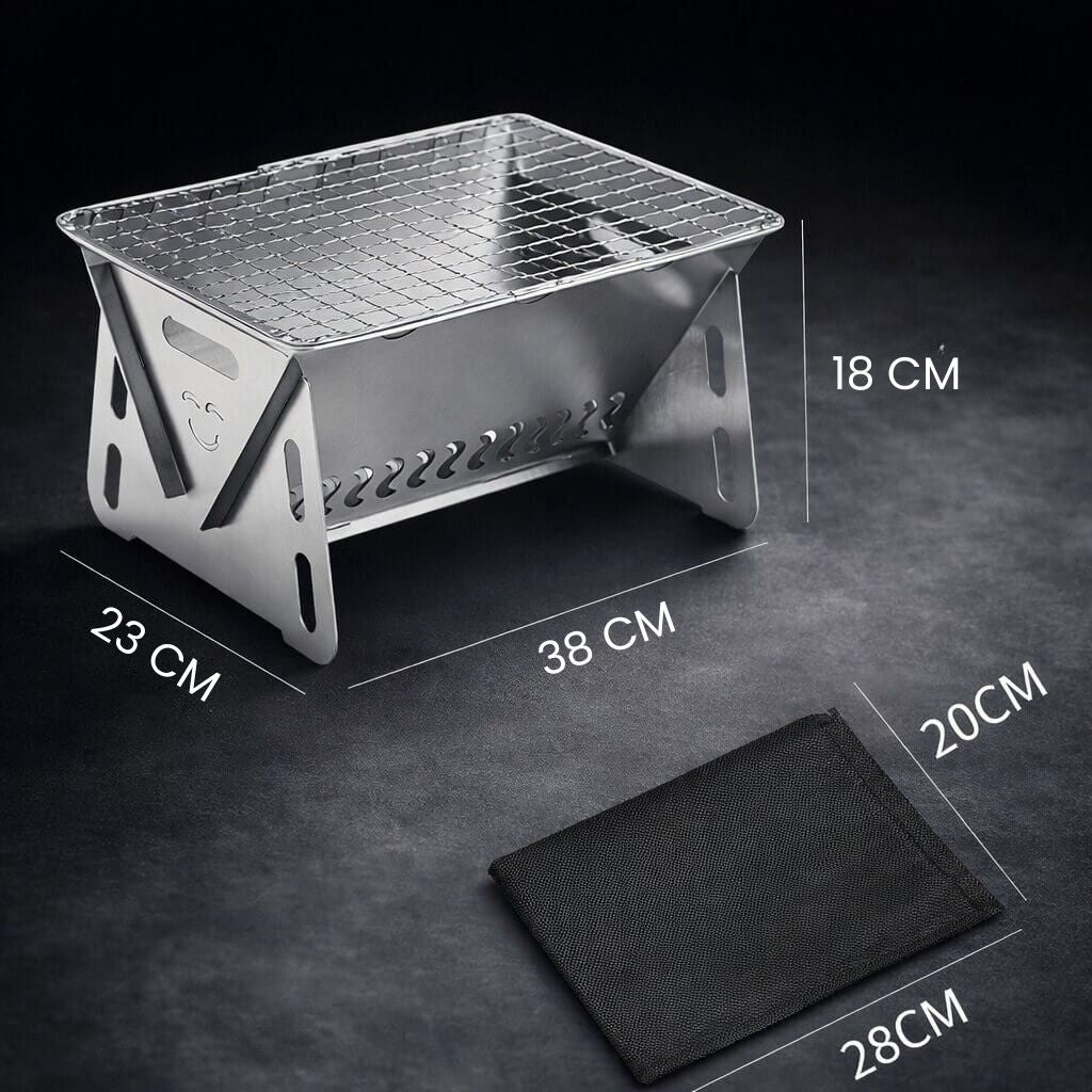 Grillstahl Barbecue portatile compatto a carbonella