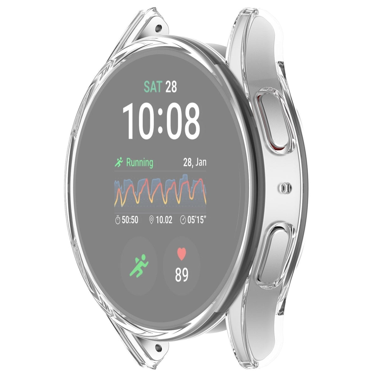 Custodia trasparente in TPU per Samsung Galaxy Watch 7 40mm — design aderente