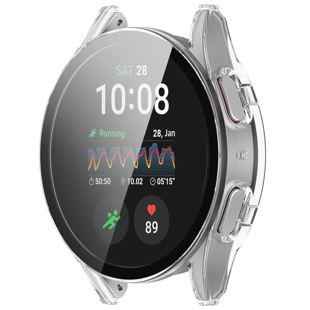 Samsung Galaxy Watch 7 40mm Transparent Hard Case — Protective Shell Including Glass
