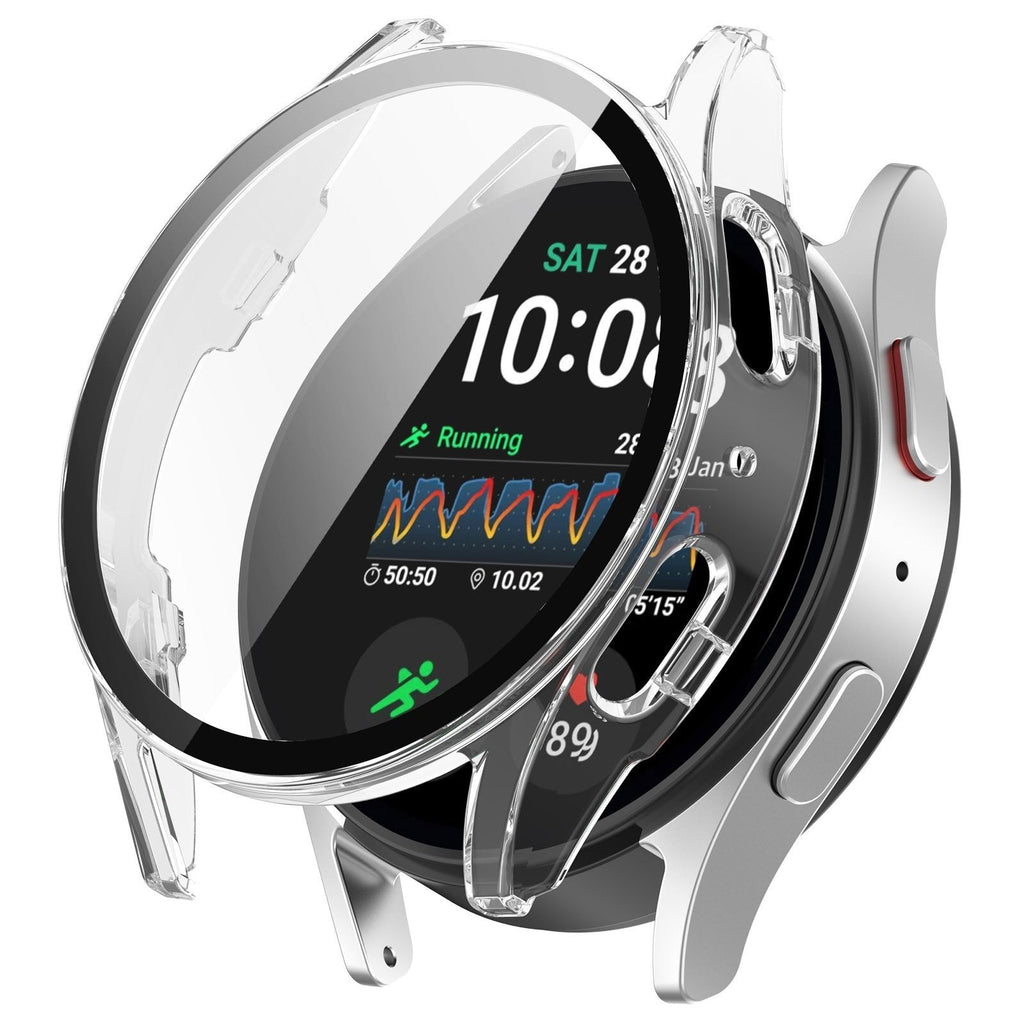 Samsung Galaxy Watch 7 40mm Transparent Hard Case — Protective Shell Including Glass