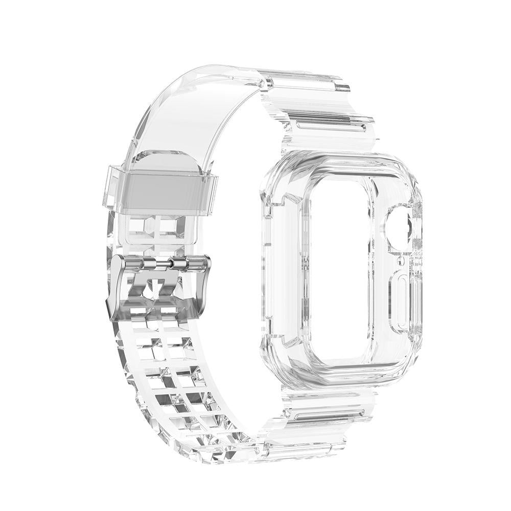 Apple Watch átlátszó TPU-szíj — integrált bumper tok, beépített hurok