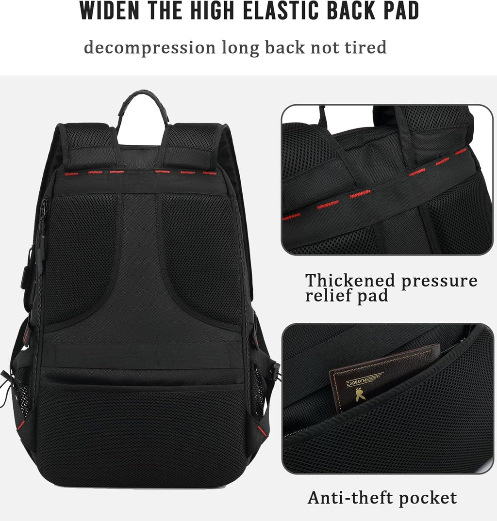 60L Waterproof Travel Backpack USB Port And Shoe Compartment Anti-Theft For Air Travel