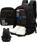 60L Waterproof Travel Backpack USB Port And Shoe Compartment Anti-Theft For Air Travel