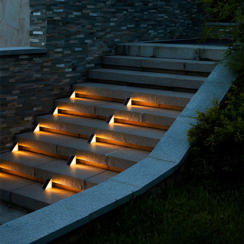 Solar Outdoor Stair Light With Motion Sensor ABS IP65 Warm White 3000K