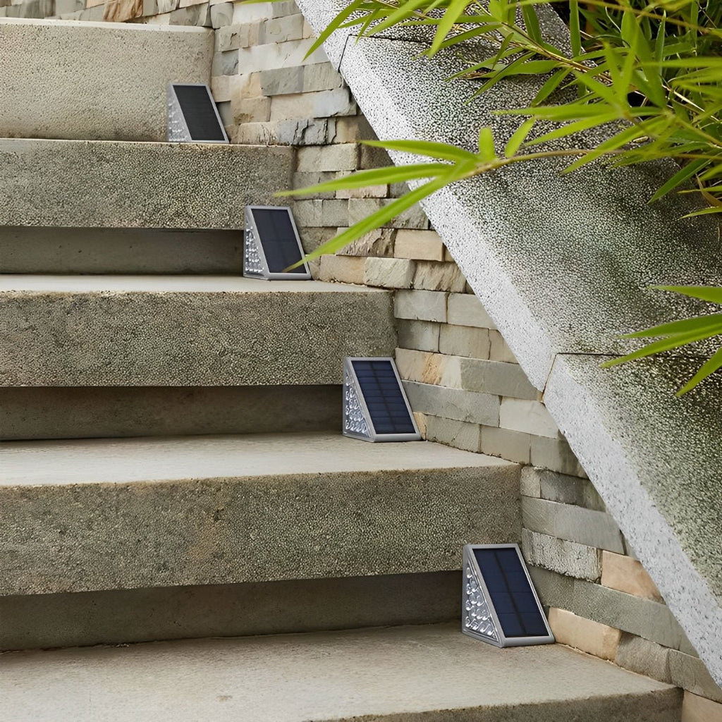 Solar Outdoor Stair Light With Motion Sensor ABS IP65 Warm White 3000K