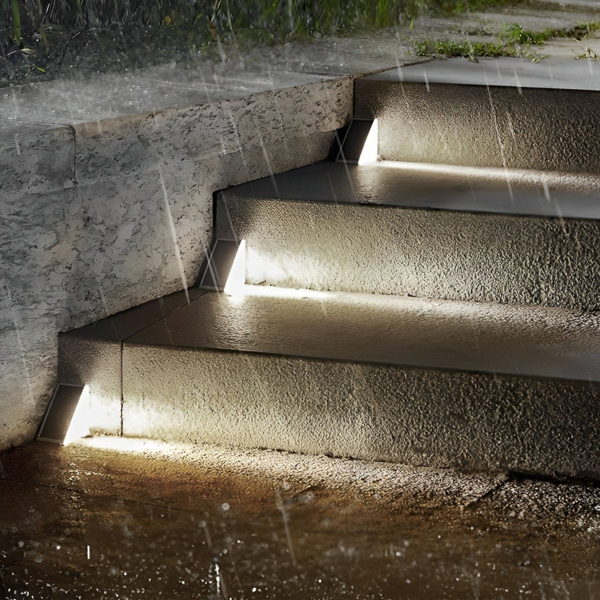 Solar Outdoor Stair Light With Motion Sensor ABS IP65 Warm White 3000K
