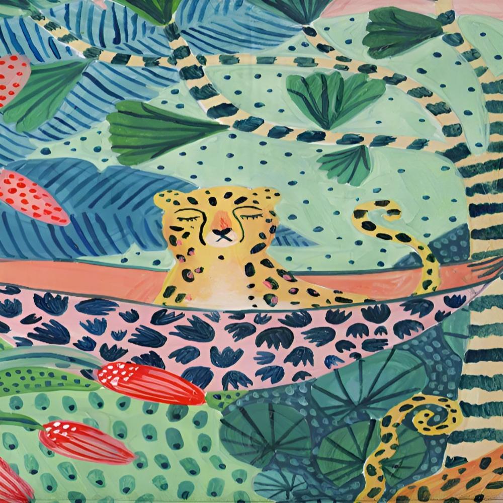 Tropical Cheetah Shower Curtain | Ka-mostore