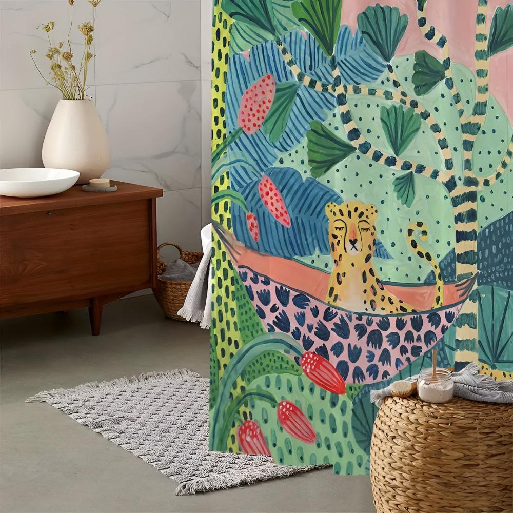 Tropical Cheetah Shower Curtain | Ka-mostore