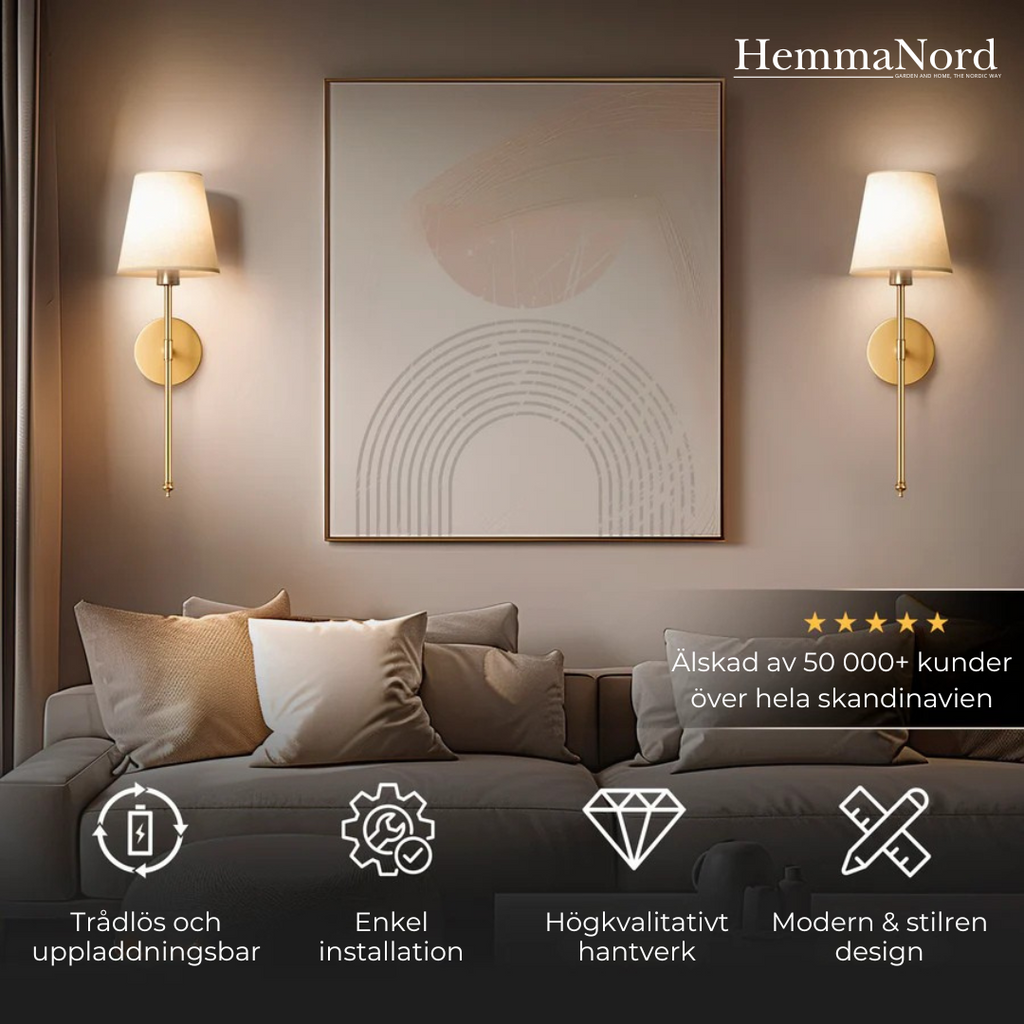 Tygelfors - Wireless Wall Lamp (2-Pack) | Ka-mostore