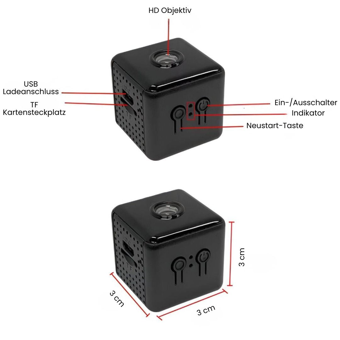 MiniWächter Videocamera di sicurezza wireless mini — Monitoraggio video in diretta tramite Wi-Fi