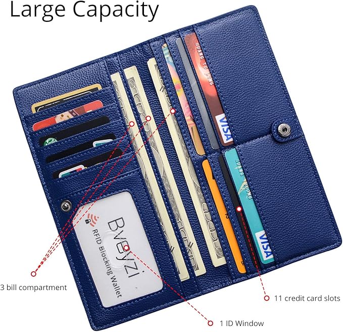 Slim Leather Cardcase With RFID Shield, Ultra-Thin Wallet