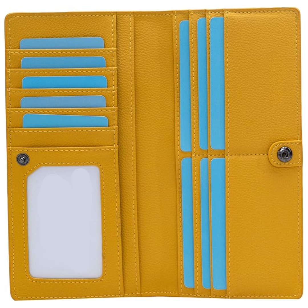 Slim Leather Cardcase With RFID Shield, Ultra-Thin Wallet