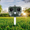 Solar Powered Bird Repeller With Ultrasonic Pest Deterrent And Motion Sensor Waterproof