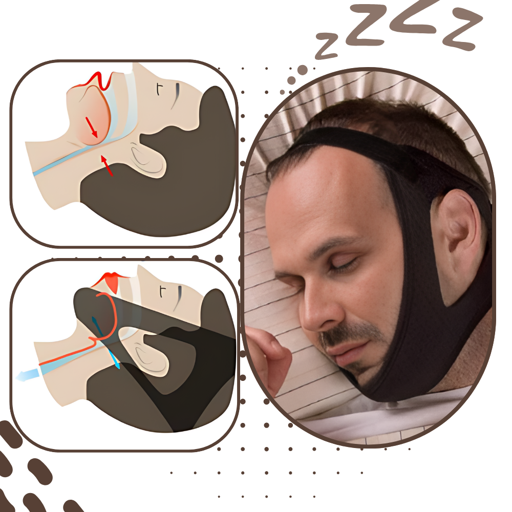 Black Neoprene Adjustable Chin Strap For Snoring And Sleep Apnea Comfort