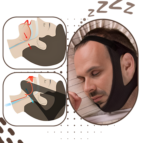 Black Neoprene Adjustable Chin Strap For Snoring And Sleep Apnea Comfort