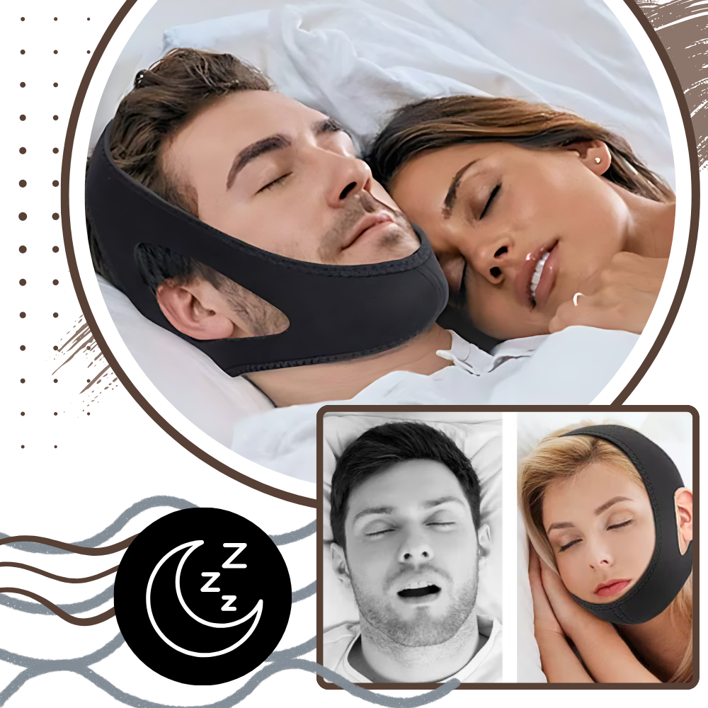 Black Neoprene Adjustable Chin Strap For Snoring And Sleep Apnea Comfort