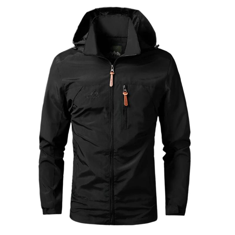 Men's Wind-Resistant Outdoor Jacket With Water-Repellent Finish