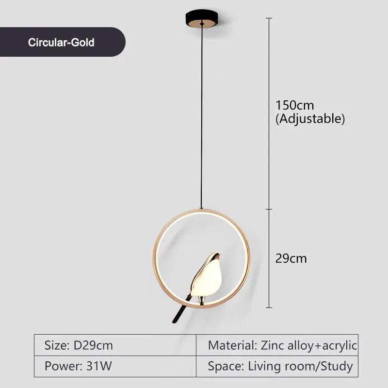 LumaBird Round Pendant Light With LED For Contemporary Ceilings And Living Spaces