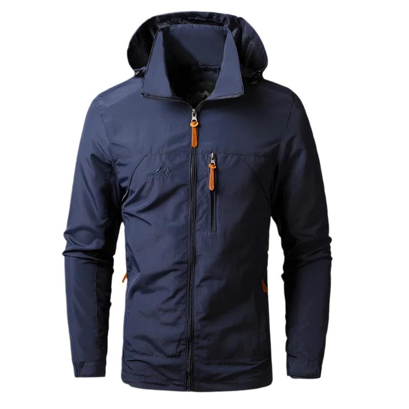 Men's Wind-Resistant Outdoor Jacket With Water-Repellent Finish