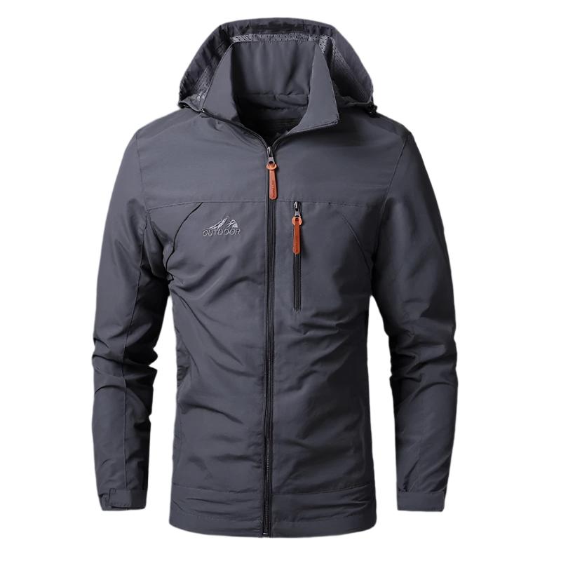 Men's Wind-Resistant Outdoor Jacket With Water-Repellent Finish
