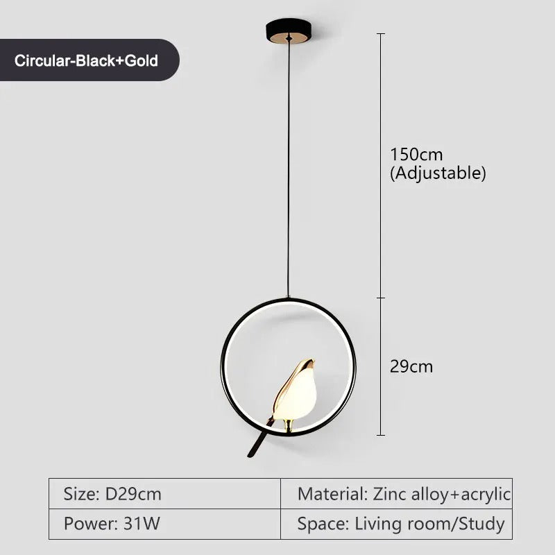 LumaBird Round Pendant Light With LED For Contemporary Ceilings And Living Spaces