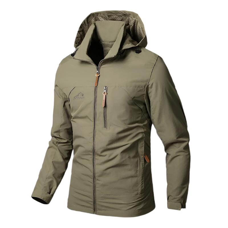 Men's Wind-Resistant Outdoor Jacket With Water-Repellent Finish