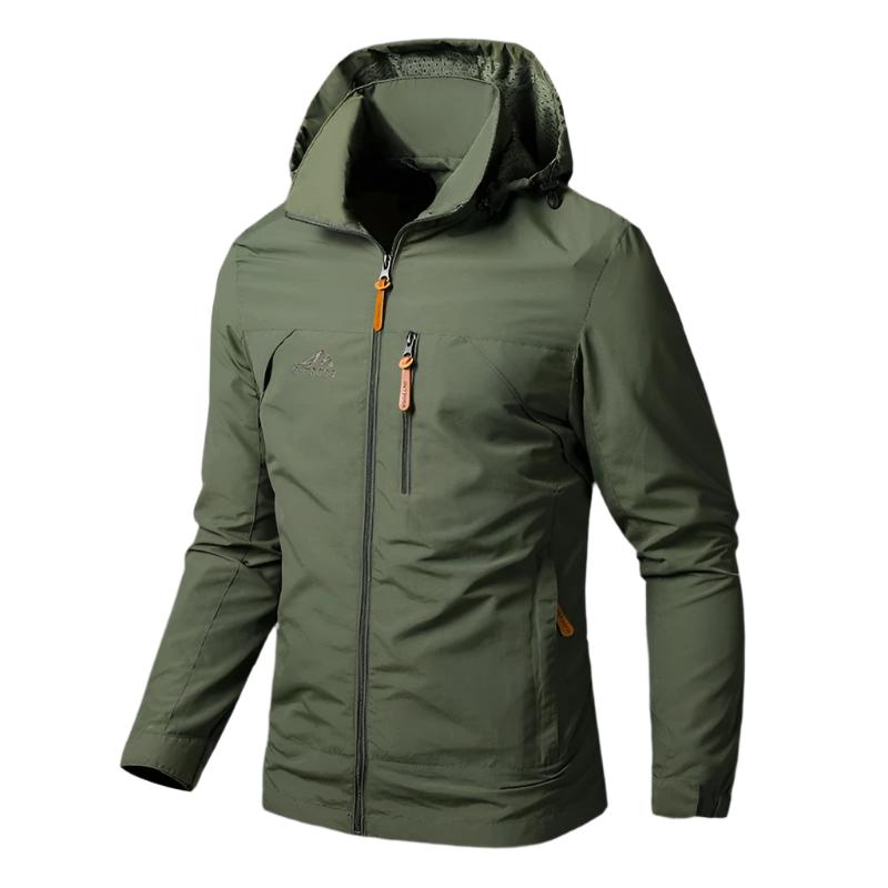 Men's Wind-Resistant Outdoor Jacket With Water-Repellent Finish