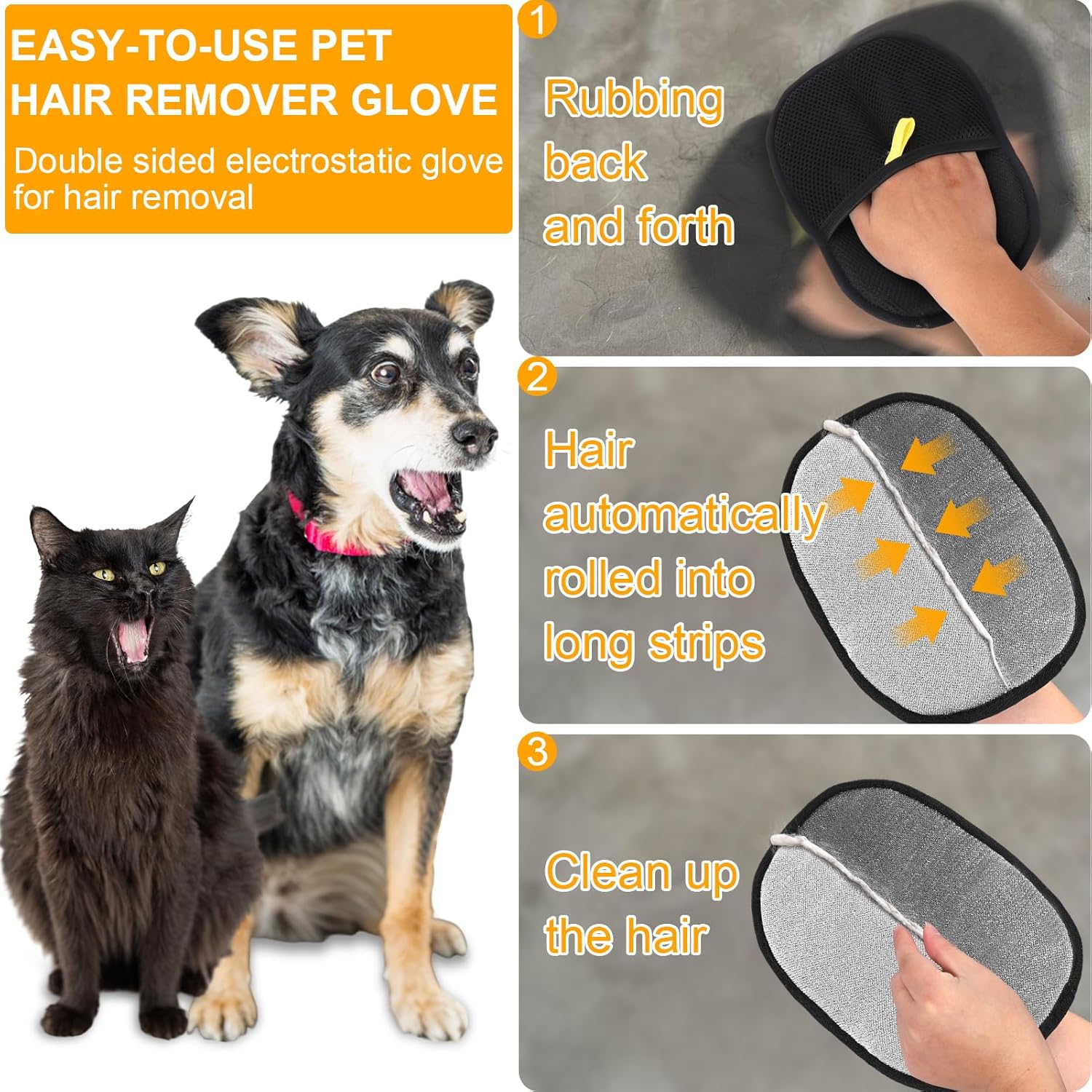 VeLuxer HairAway Gloves — Effortless Pet Hair Control That Makes Your Home Shine | Ka-mostore
